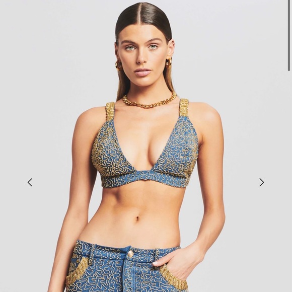 RETROFÊTE ALMA JACKET, MANI EMBELLISHED DENIM SKIRT, NINA TOP ALL 3 PIECES - Picture 4 of 14